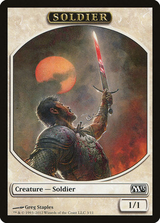 Soldier Token [Magic 2013 Tokens] | Exor Games Summserside