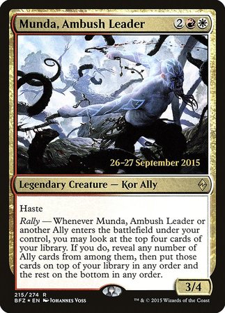 Munda, Ambush Leader [Battle for Zendikar Promos] | Exor Games Summserside