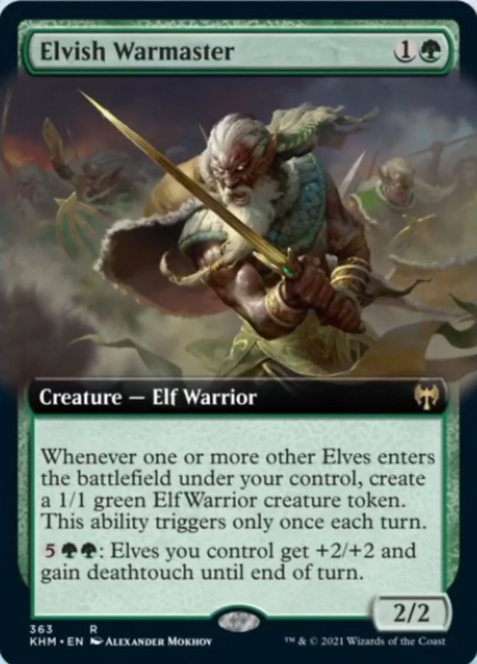 Elvish Warmaster (Extended Art) [Kaldheim] | Exor Games Summserside