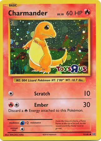 Charmander (9/108) (Toys R Us Promo) [XY: Evolutions] | Exor Games Summserside