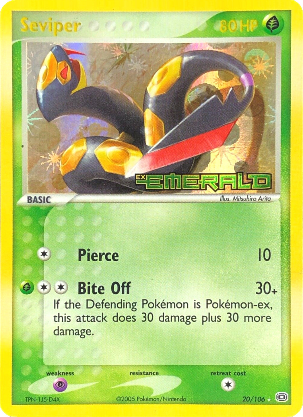 Seviper (20/106) (Stamped) [EX: Emerald] | Exor Games Summserside
