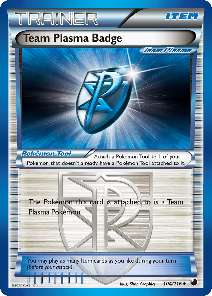 Team Plasma Badge (104/116) [Black & White: Plasma Freeze] | Exor Games Summserside