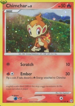 Chimchar (76/130) (Cosmos Holo) [Diamond & Pearl: Base Set] | Exor Games Summserside