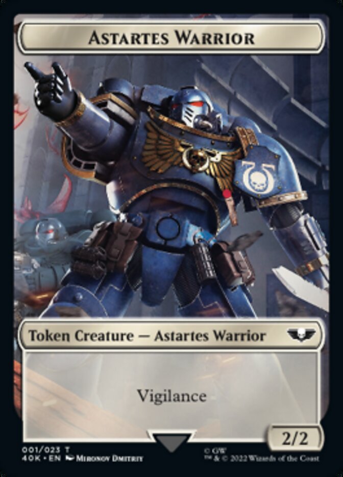 Astartes Warrior // Cherubael Double-sided Token (Surge Foil) [Universes Beyond: Warhammer 40,000 Tokens] | Exor Games Summserside