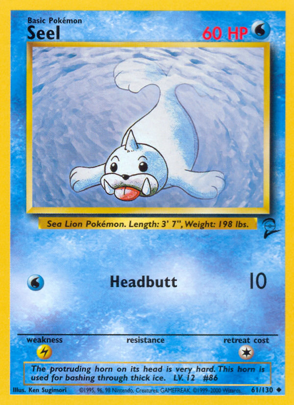 Seel (61/130) [Base Set 2] | Exor Games Summserside