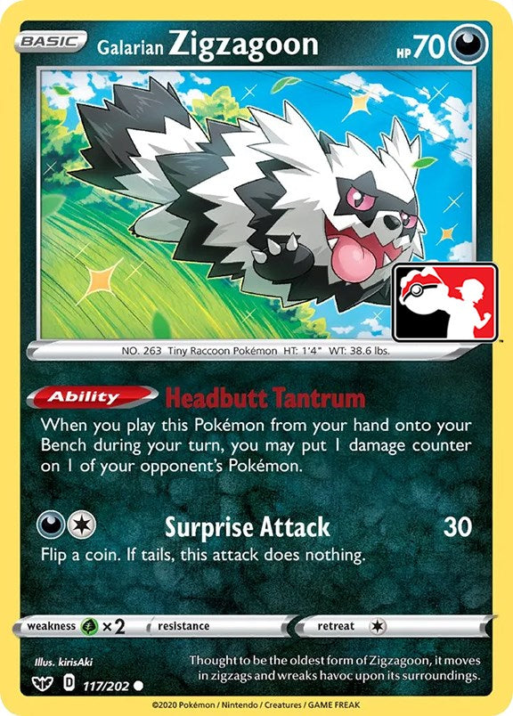 Galarian Zigzagoon (117/202) [Prize Pack Series One] | Exor Games Summserside