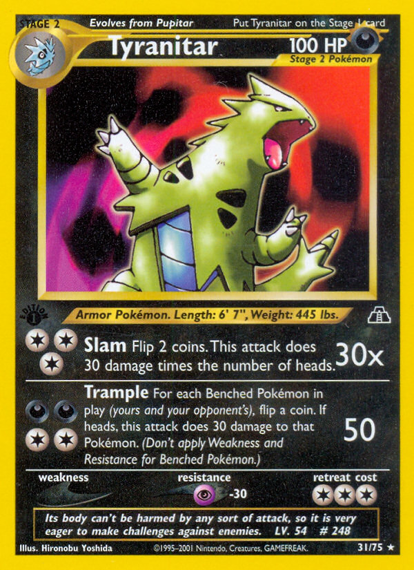 Tyranitar (31/75) [Neo Discovery 1st Edition] | Exor Games Summserside