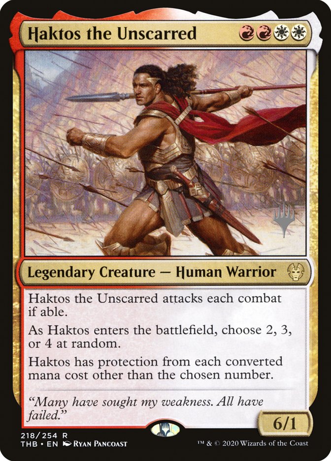 Haktos the Unscarred (Promo Pack) [Theros Beyond Death Promos] | Exor Games Summserside