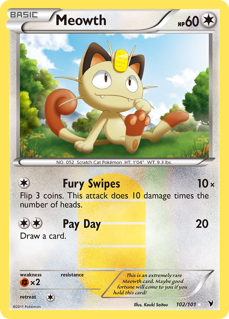 Meowth (102/101) [Black & White: Noble Victories] | Exor Games Summserside