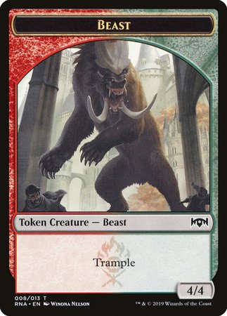 Beast Token [Ravnica Allegiance Tokens] | Exor Games Summserside