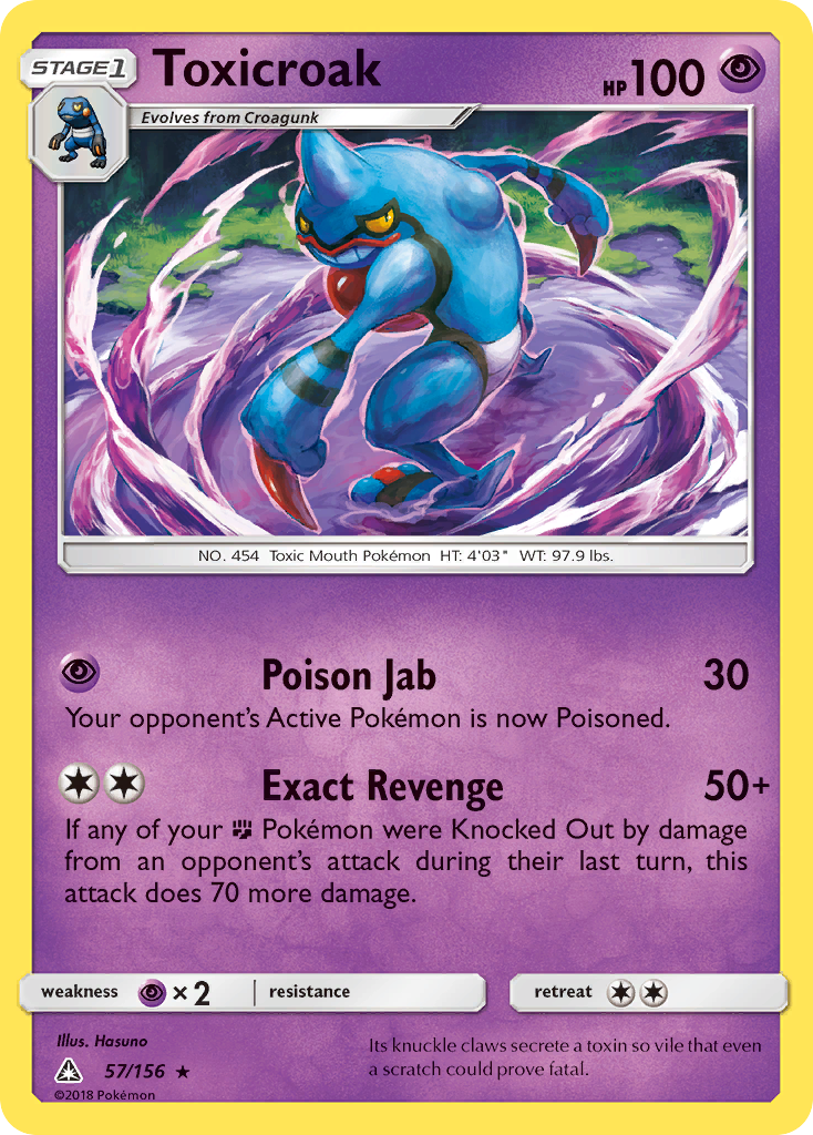 Toxicroak (57/156) [Sun & Moon: Ultra Prism] | Exor Games Summserside