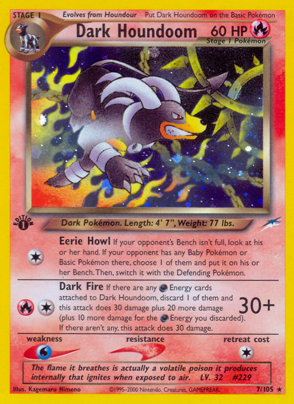 Dark Houndoom (7/105) [Neo Destiny 1st Edition] | Exor Games Summserside