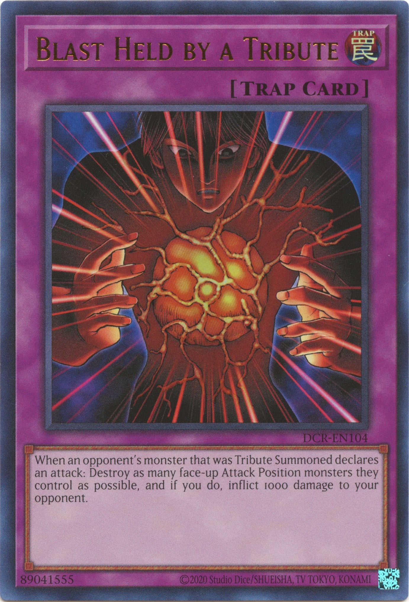 Blast Held by a Tribute (25th Anniversary) [DCR-EN104] Ultra Rare | Exor Games Summserside