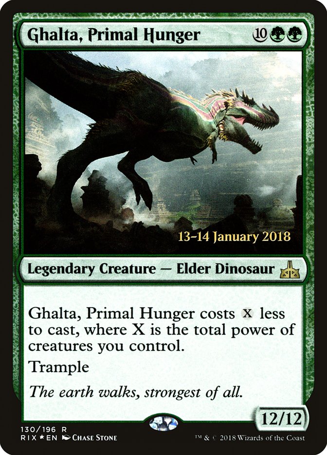 Ghalta, Primal Hunger [Rivals of Ixalan Prerelease Promos] | Exor Games Summserside