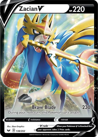 Zacian V (138/202) (Jumbo Card) [Sword & Shield: Base Set] | Exor Games Summserside