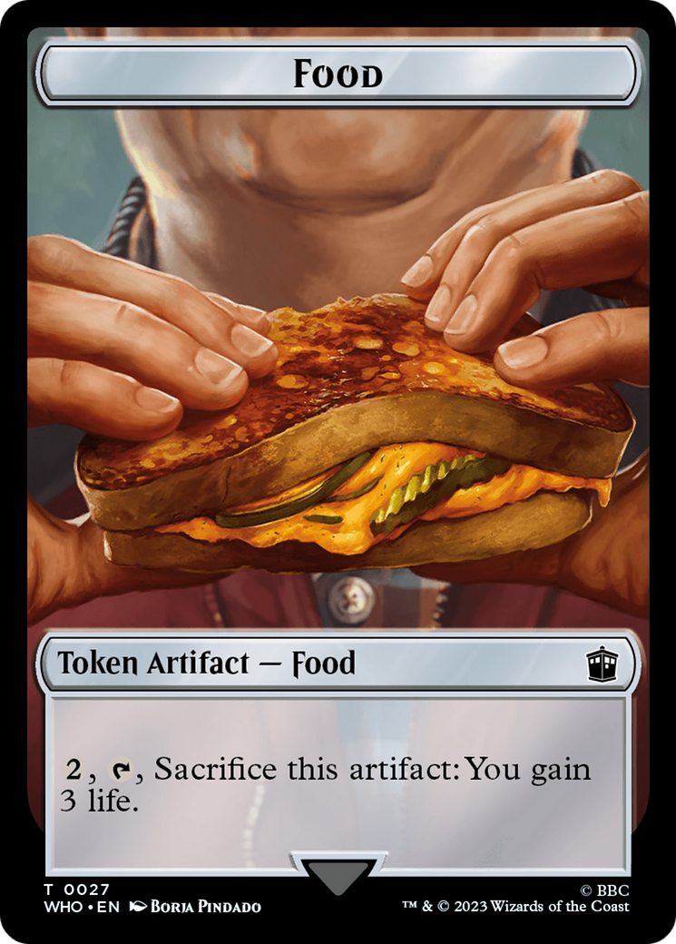 Alien Warrior // Food (0027) Double-Sided Token [Doctor Who Tokens] | Exor Games Summserside