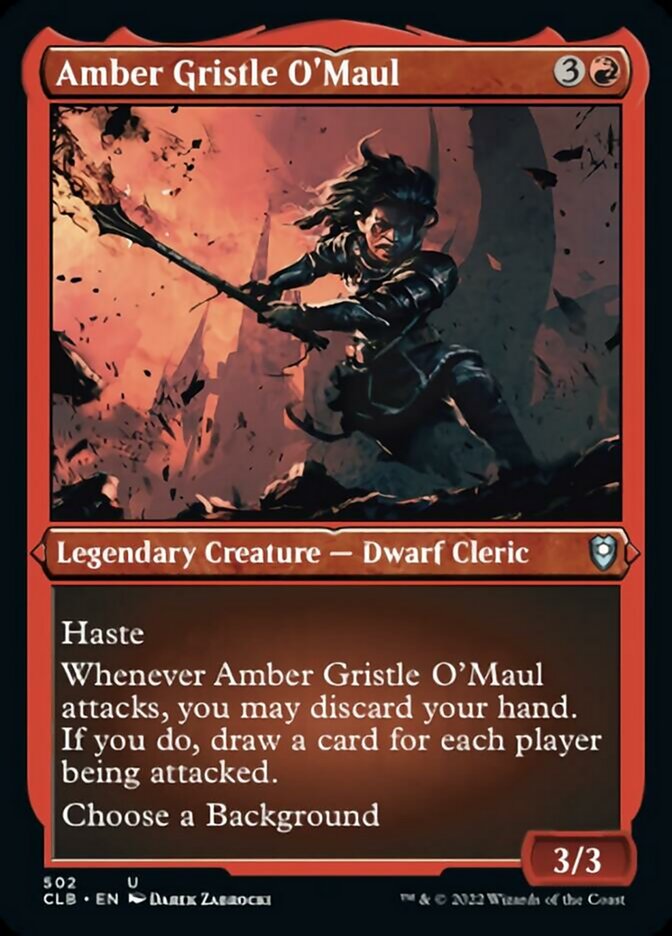 Amber Gristle O'Maul (Foil Etched) [Commander Legends: Battle for Baldur's Gate] | Exor Games Summserside