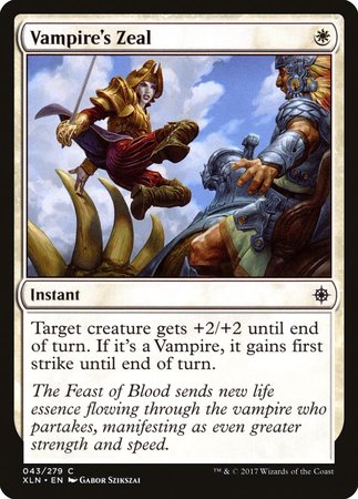 Vampire's Zeal [Ixalan] | Exor Games Summserside