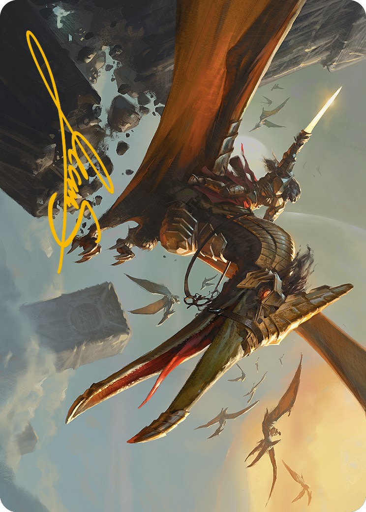 Skyhunter Strike Force Art Card (Gold-Stamped Signature) [Phyrexia: All Will Be One Art Series] | Exor Games Summserside