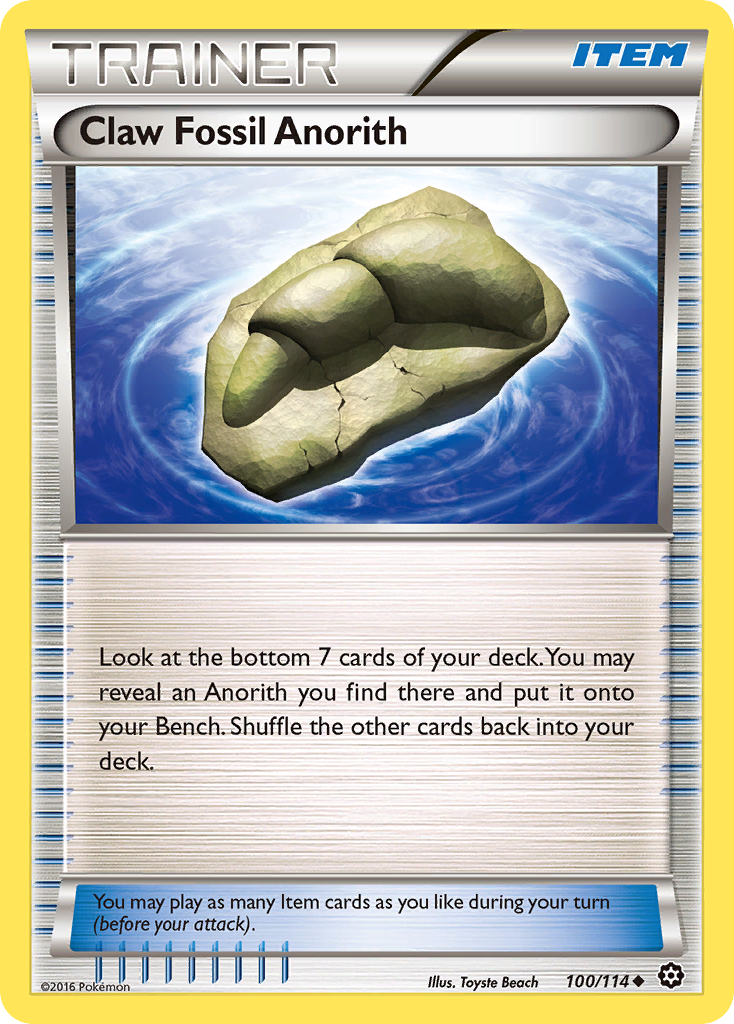 Claw Fossil Anorith (100/114) [XY: Steam Siege] | Exor Games Summserside