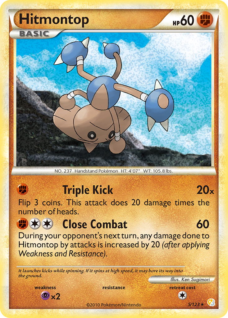 Hitmontop (5/123) [HeartGold & SoulSilver: Base Set] | Exor Games Summserside