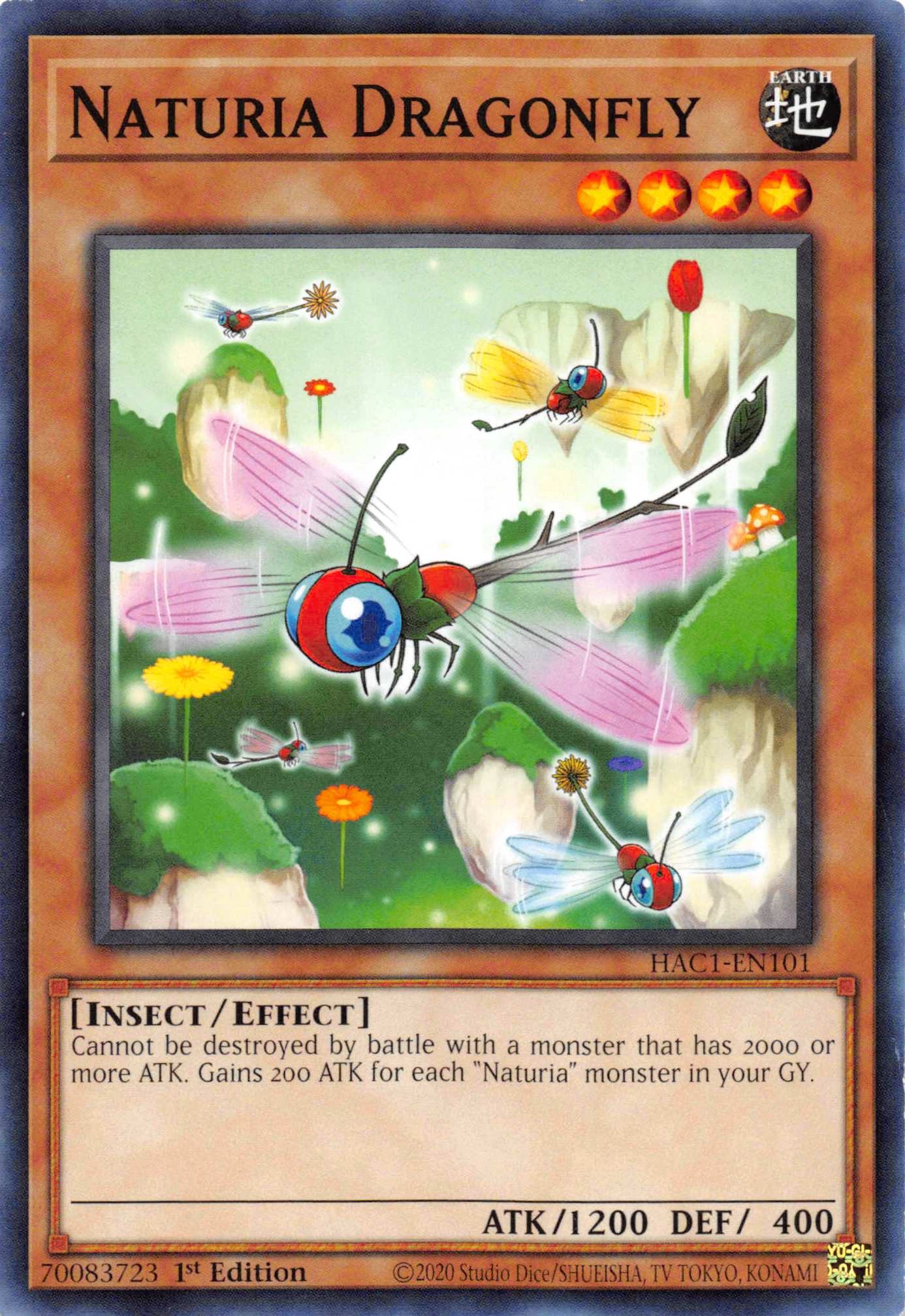 Naturia Dragonfly (Duel Terminal) [HAC1-EN101] Parallel Rare | Exor Games Summserside