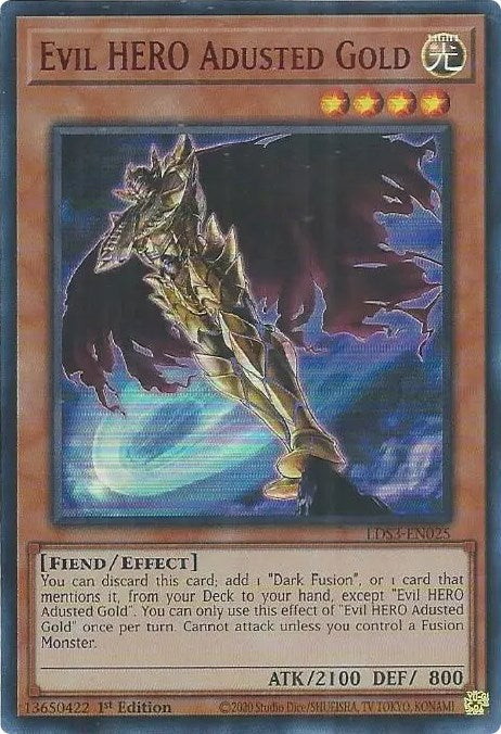 Evil HERO Adusted Gold (Red) [LDS3-EN025] Ultra Rare | Exor Games Summserside