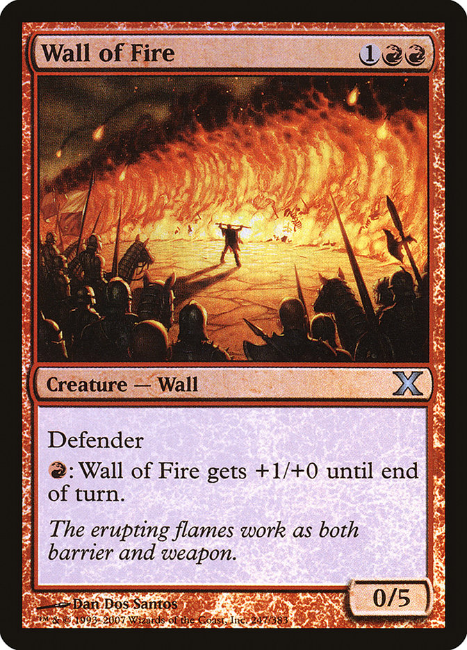 Wall of Fire (Premium Foil) [Tenth Edition] | Exor Games Summserside