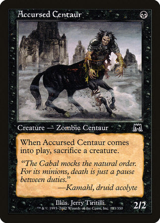 Accursed Centaur [Onslaught] | Exor Games Summserside