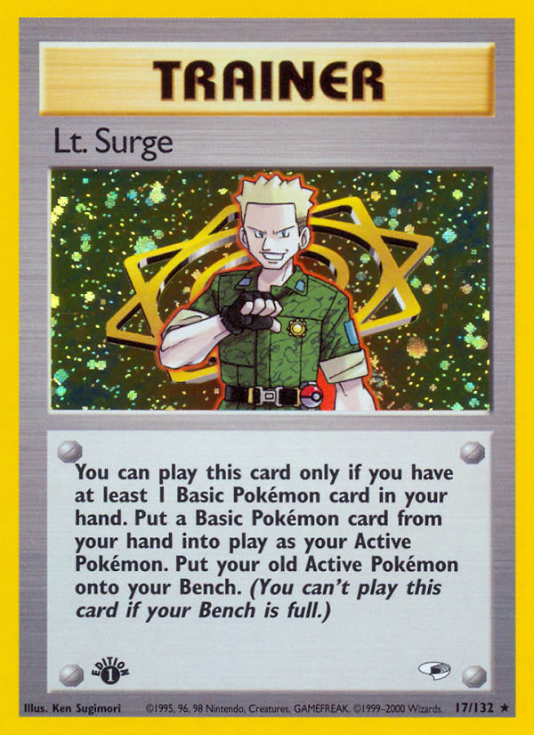 Lt. Surge (17/132) [Gym Heroes 1st Edition] | Exor Games Summserside