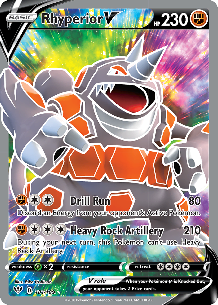 Rhyperior V (181/189) [Sword & Shield: Darkness Ablaze] | Exor Games Summserside