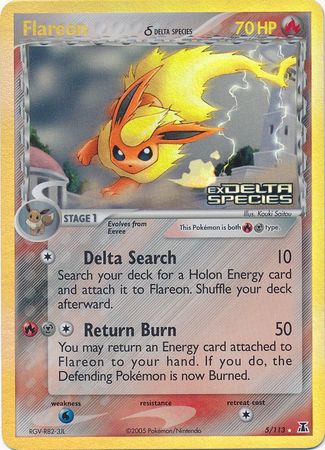 Flareon (5/113) (Delta Species) (Stamped) [EX: Delta Species] | Exor Games Summserside