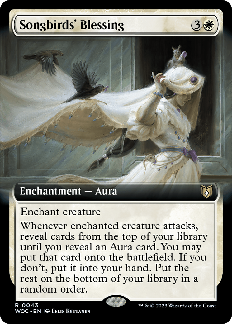 Songbirds' Blessing (Extended Art) [Wilds of Eldraine Commander] | Exor Games Summserside