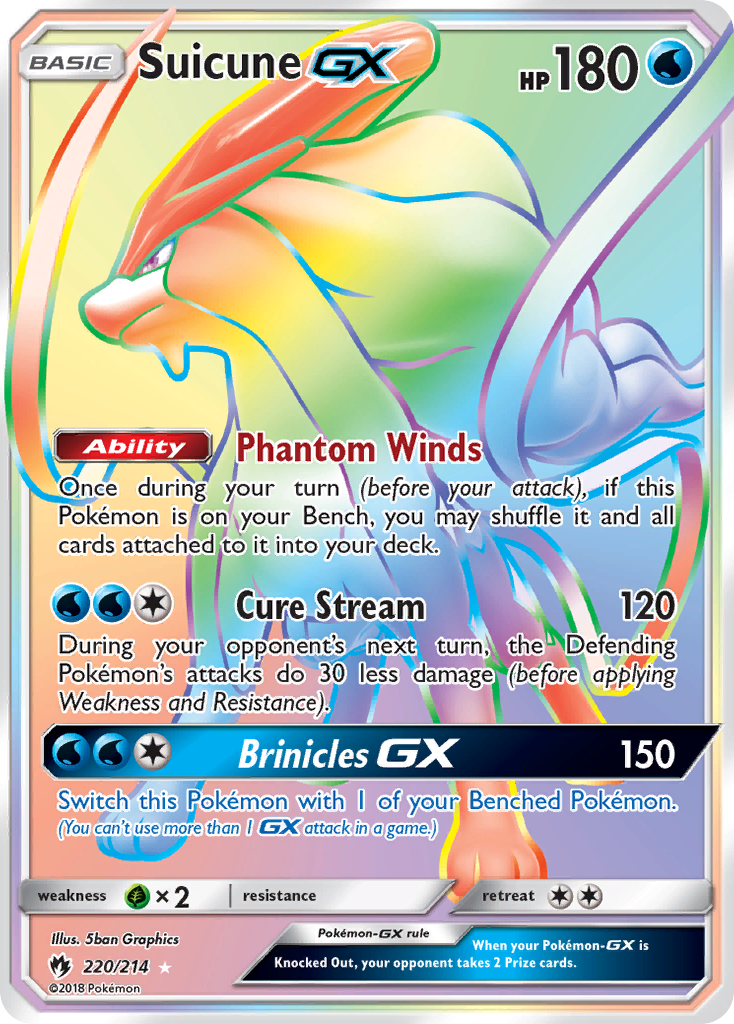 Suicune GX (220/214) [Sun & Moon: Lost Thunder] | Exor Games Summserside