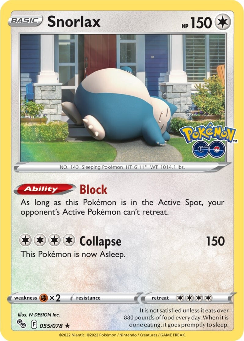 Snorlax (055/078) [Pokémon GO] | Exor Games Summserside