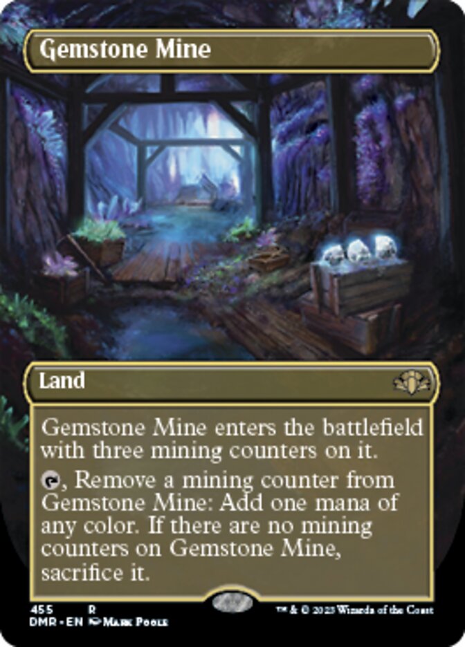 Gemstone Mine (Borderless Alternate Art) [Dominaria Remastered] | Exor Games Summserside