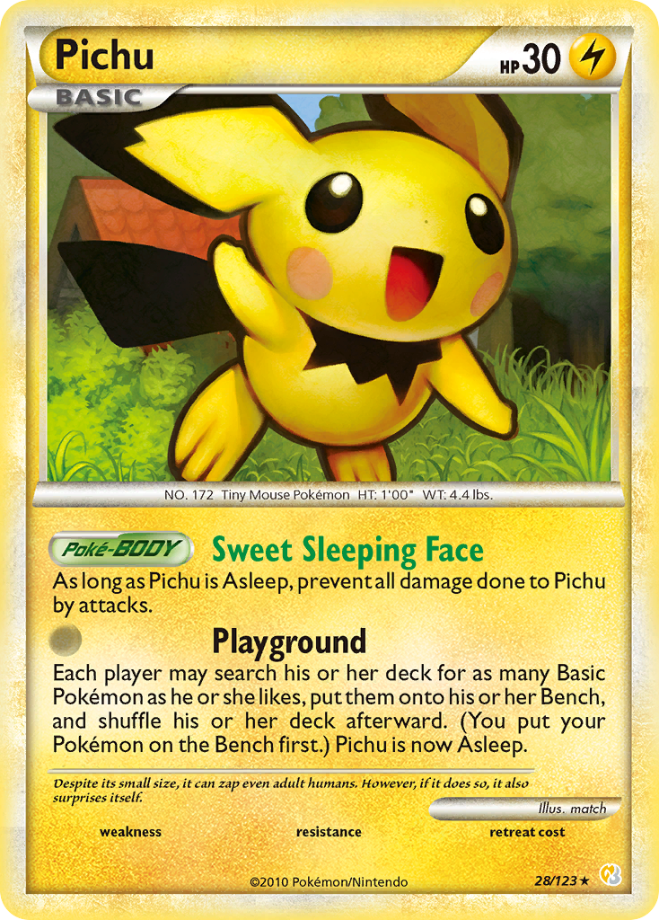 Pichu (28/123) [HeartGold & SoulSilver: Base Set] | Exor Games Summserside