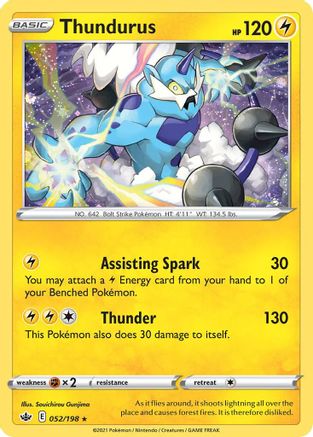 Thundurus (052/198) (Cosmos Holo) [Sword & Shield: Chilling Reign] | Exor Games Summserside