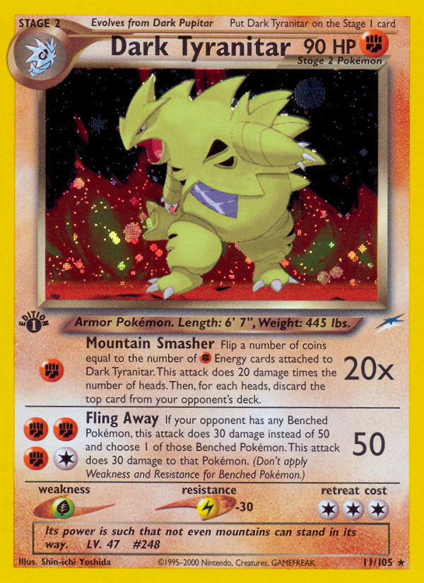 Dark Tyranitar (11/105) [Neo Destiny 1st Edition] | Exor Games Summserside