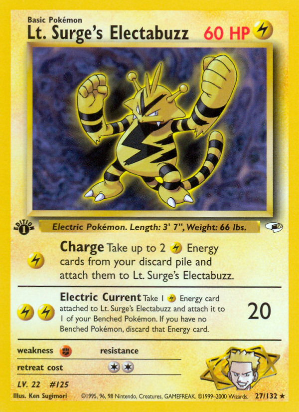 Lt. Surge's Electabuzz (27/132) [Gym Heroes 1st Edition] | Exor Games Summserside