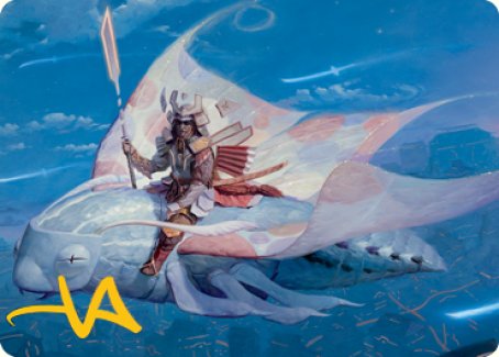 Sky-Blessed Samurai Art Card (Gold-Stamped Signature) [Kamigawa: Neon Dynasty Art Series] | Exor Games Summserside