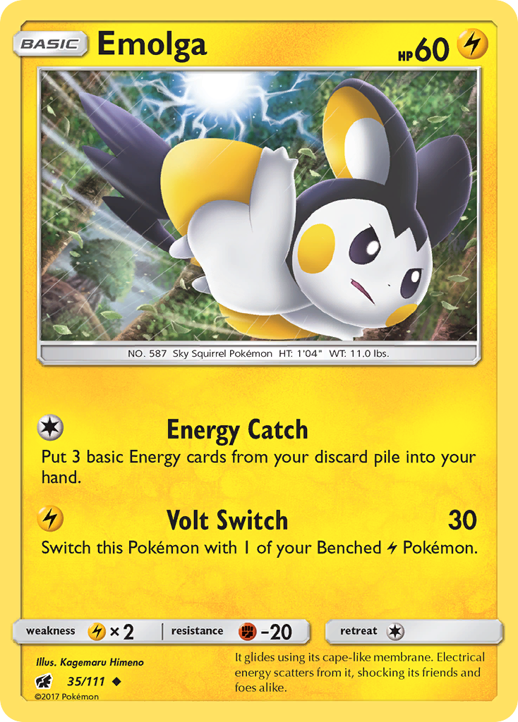 Emolga (35/111) [Sun & Moon: Crimson Invasion] | Exor Games Summserside