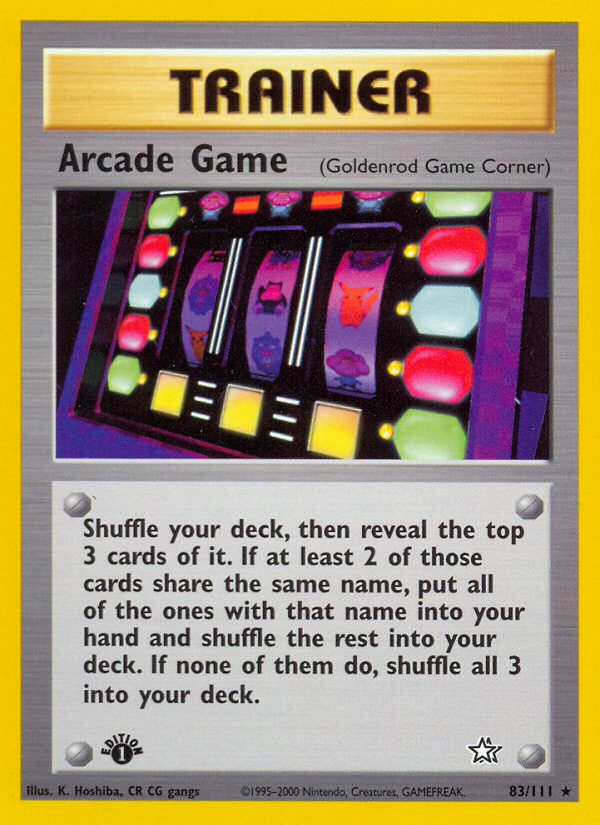 Arcade Game (83/111) [Neo Genesis 1st Edition] | Exor Games Summserside