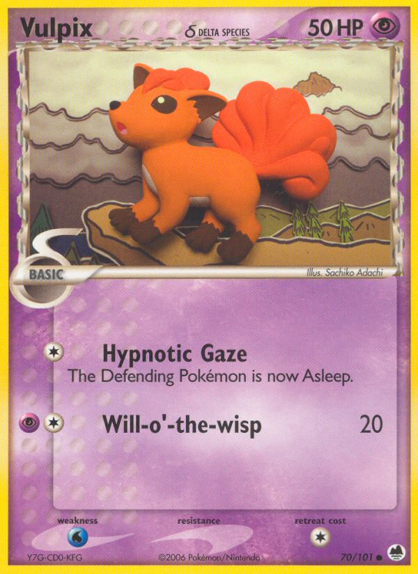 Vulpix (70/101) (Delta Species) [EX: Dragon Frontiers] | Exor Games Summserside