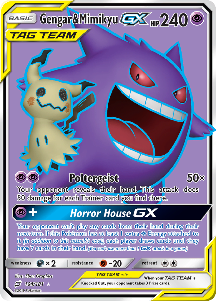 Gengar & Mimikyu GX (164/181) [Sun & Moon: Team Up] | Exor Games Summserside