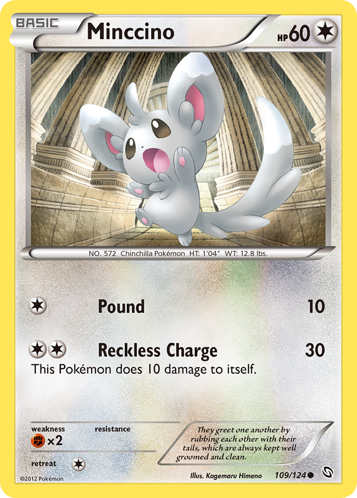 Minccino (109/124) [Black & White: Dragons Exalted] | Exor Games Summserside