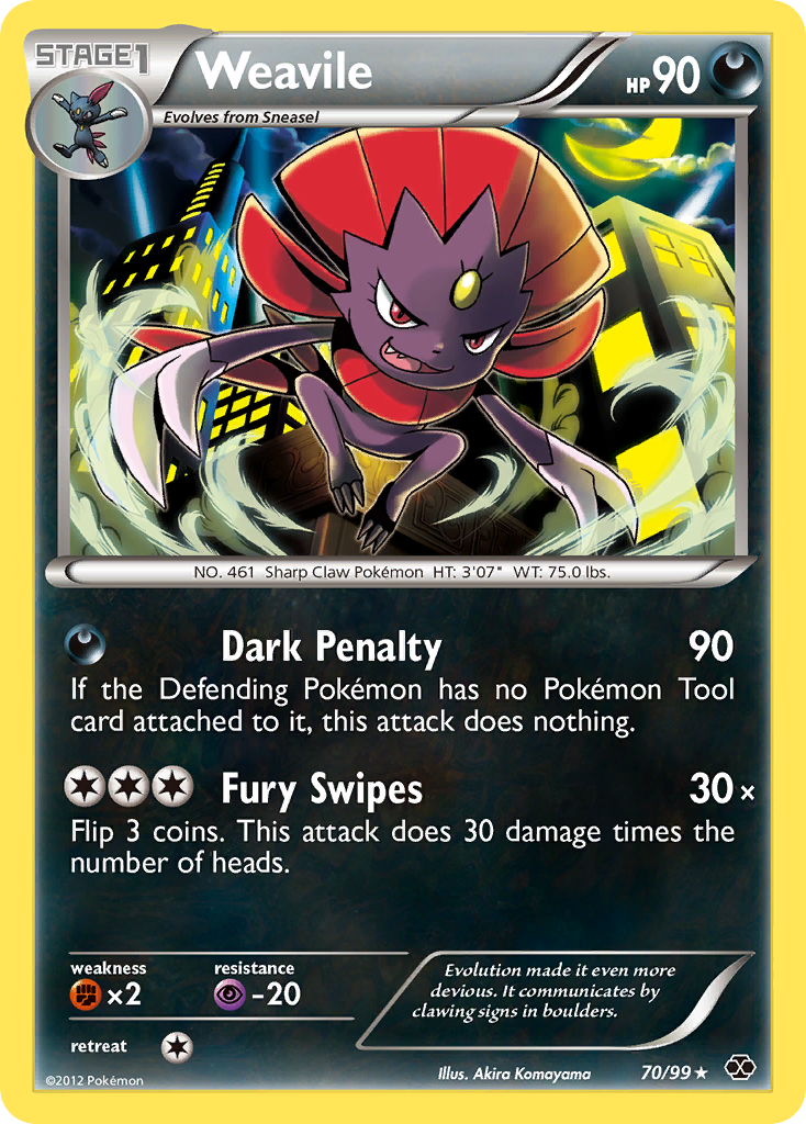 Weavile (70/99) [Black & White: Next Destinies] | Exor Games Summserside