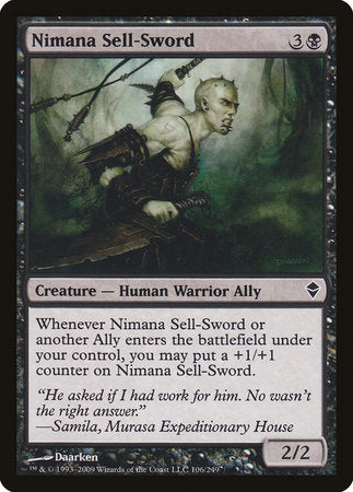 Nimana Sell-Sword [Zendikar] | Exor Games Summserside