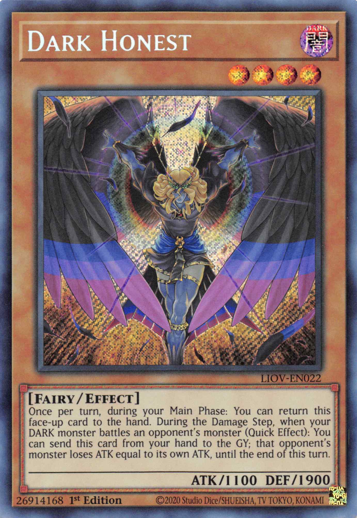 Dark Honest [LIOV-EN022] Secret Rare | Exor Games Summserside