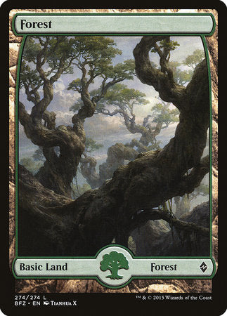 Forest (274) - Full Art [Battle for Zendikar] | Exor Games Summserside